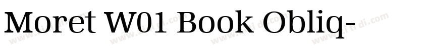 Moret W01 Book Obliq字体转换